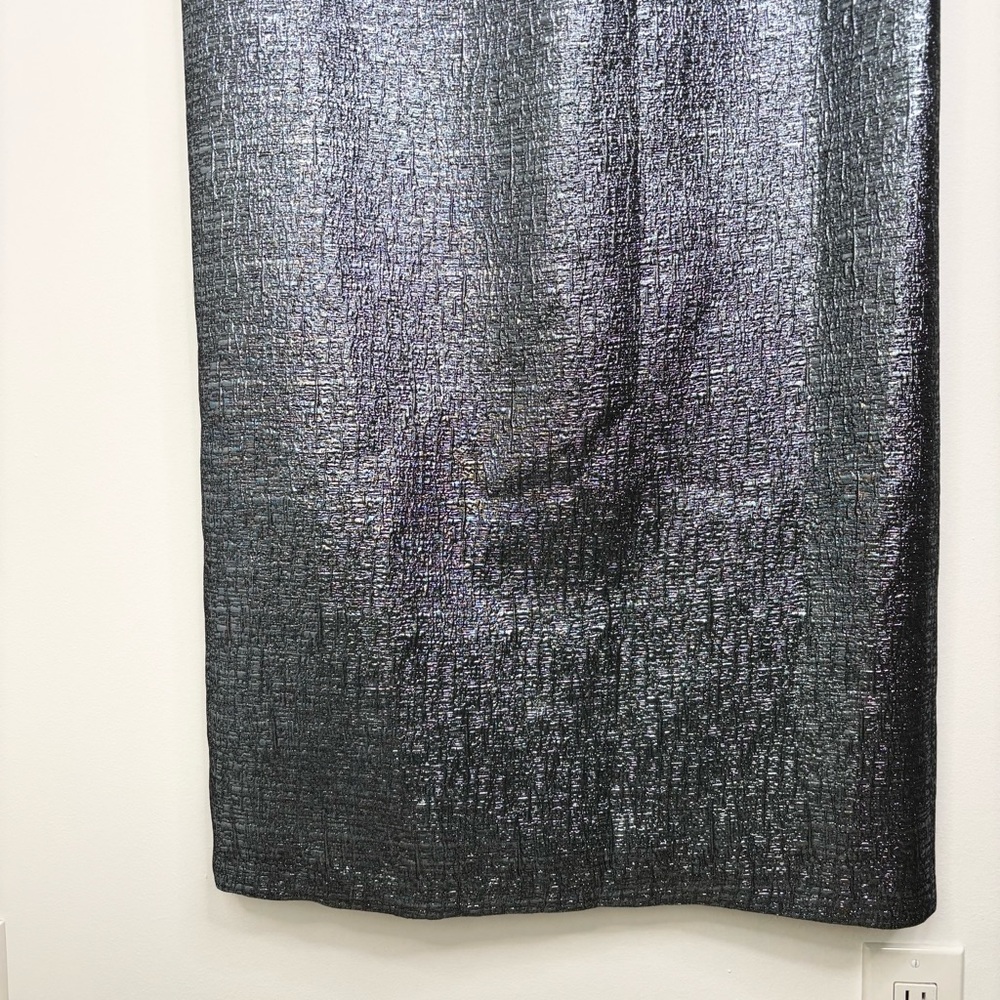 Rickie Freeman for Teri Jon Blue Silver Slit Gown - Picture 9 of 16